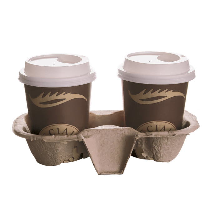 Becherhalter / Cup Carrier aus Papier für 2 Becher - 21 x 11 x 4 cm